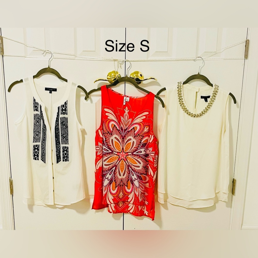 Bundle of 3 Women Sleeveless Blouses (Sanctuary, Ellen, Willi Smith)